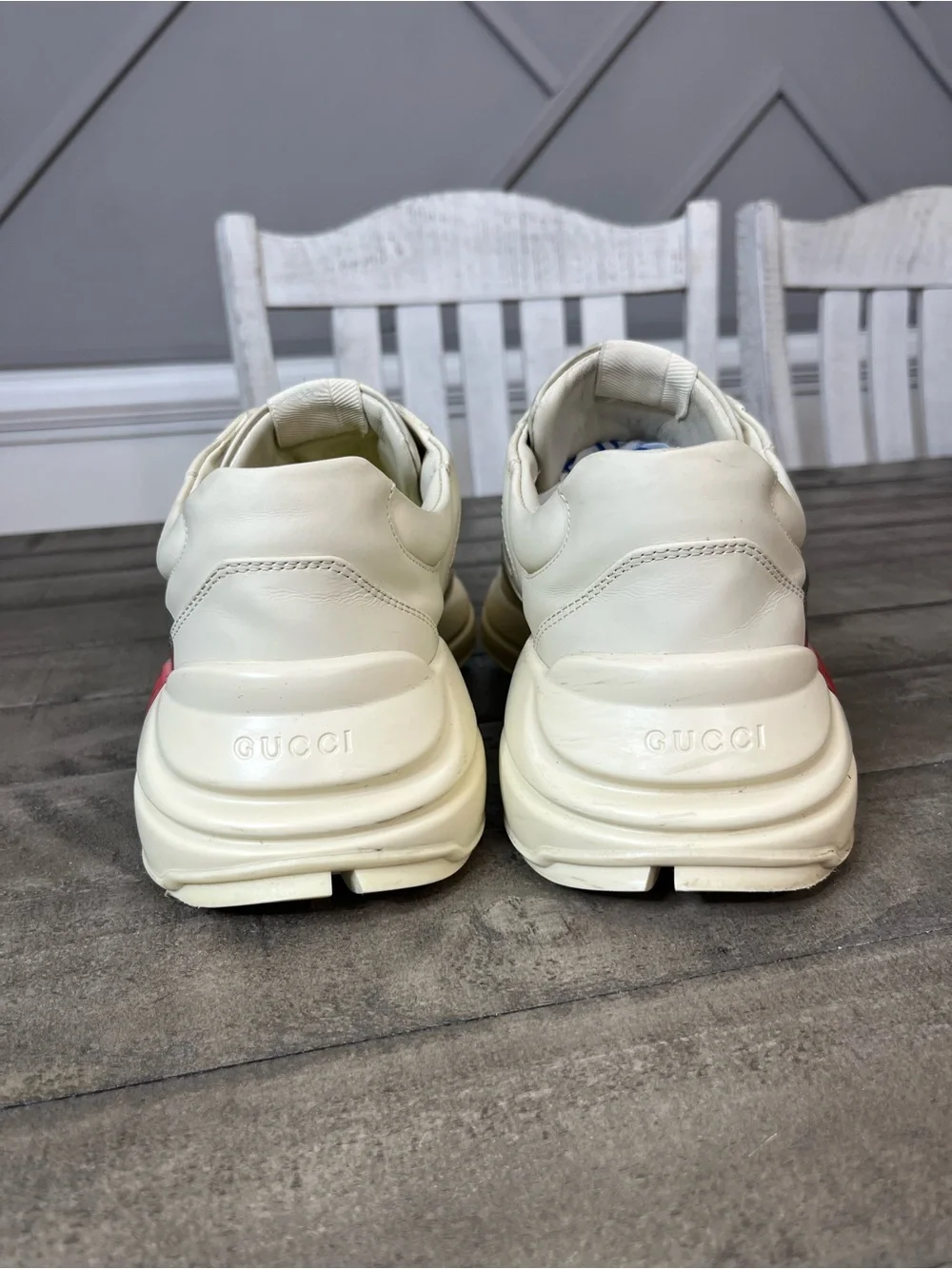 Gucci Rhyton Strawberry Leather Sneakers Mens Sz 11